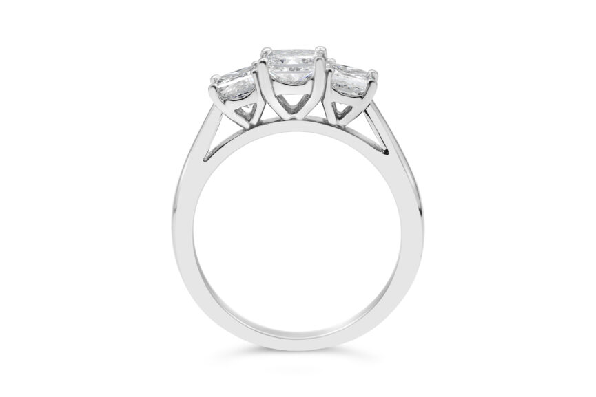 Graduated 3 Stone Princess Cut - (WRF) - Image 2