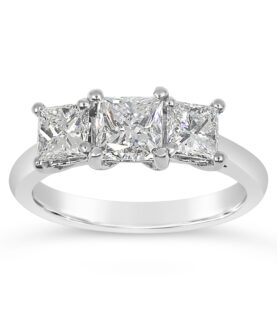 Graduated 3 Stone Princess Cut - (WRF)
