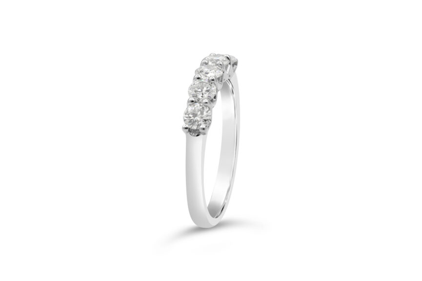 V Style 5 Stone Half Eternity - Image 2