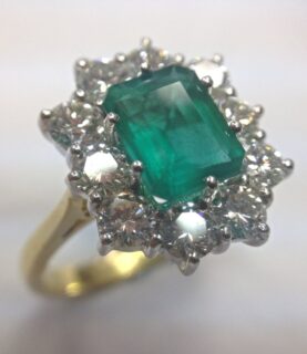 OCT EMERALD + DIAMOND CLUSTER GRC627
