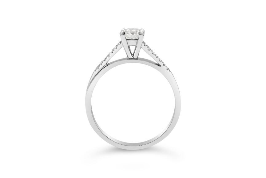 LIGHTWEIGHT DIAMOND SET CROSSOVER RING  - Image 2