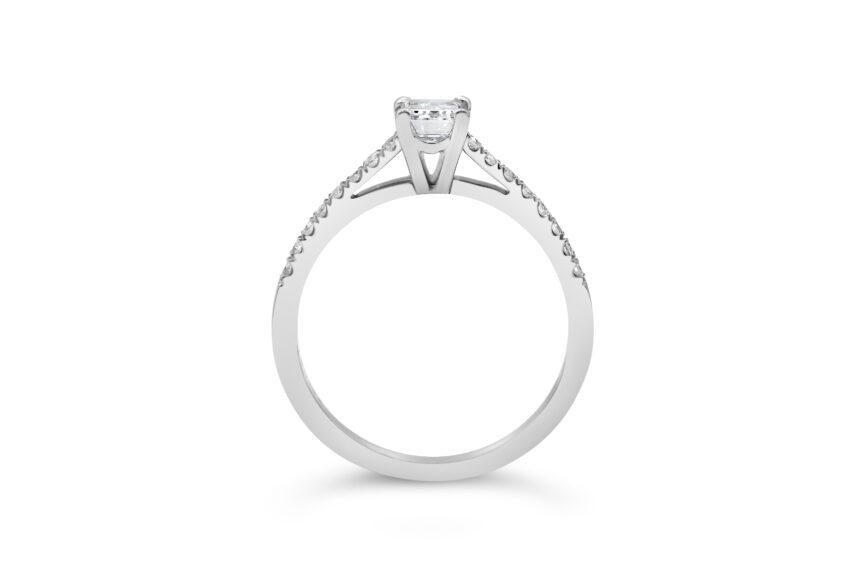 Emerald Cut Single Stone Mini Micro - Image 2