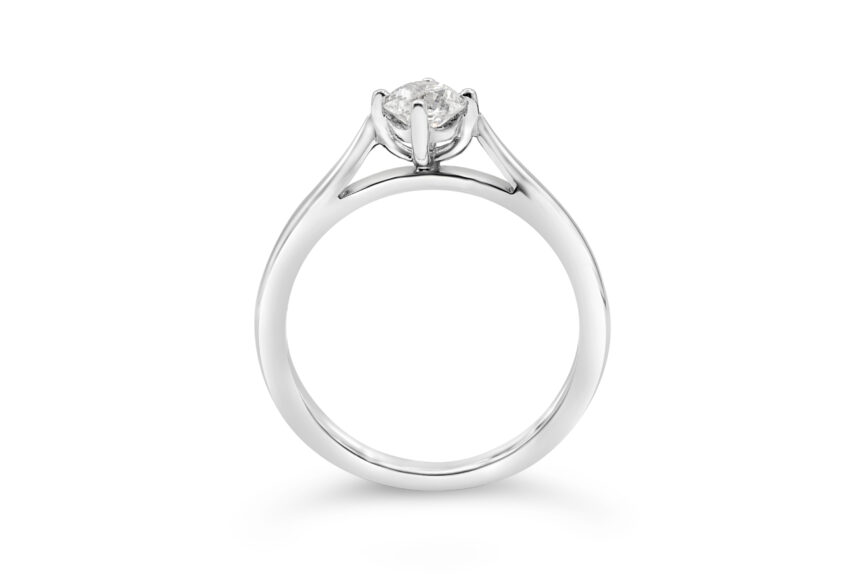ROUND COMPASS SET SINGLE STONE RING(WRF) - Image 2