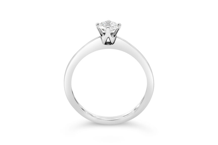 COMPASS SET 4 CLAW SINGLE STONE RING - Image 2