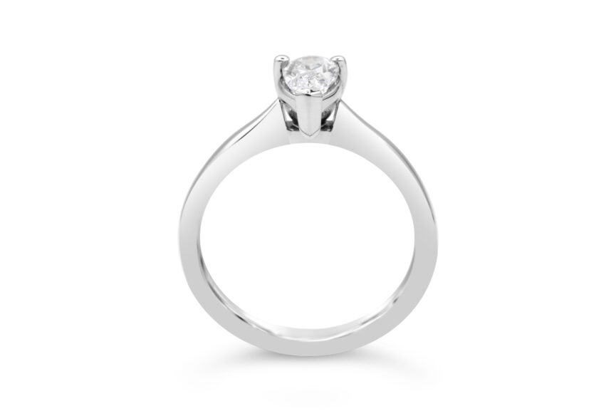 PRINCESS CUT SINGLE STONE RING(WRF) - Image 2