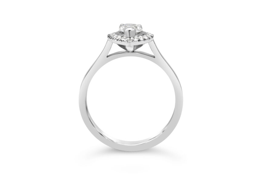 Pear Shape Micro Halo Single Stone - Image 2