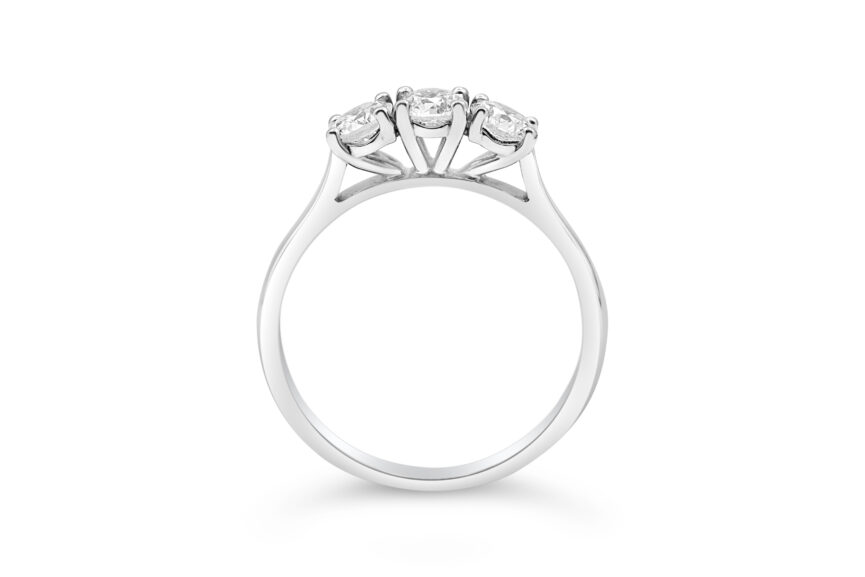 3 STONE HAND WIRE TRILOGY RING - Image 6