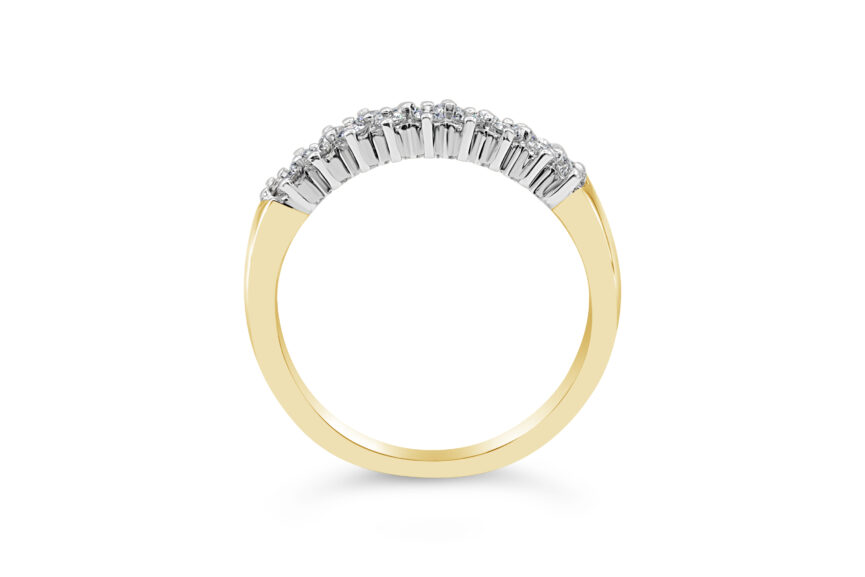 2 Row Half Eternity Ring - Image 2