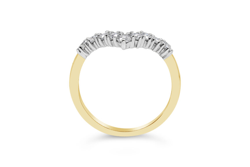 9 STONE WISHBONE DIAMOND RING  - Image 3