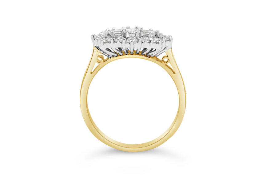 Baguette & Round Cluster Ring - Image 3