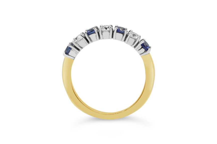 4 RUBY + 3 STONE DIAMOND RING - Image 8