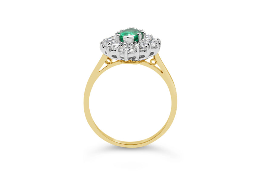 EMERALD MARQUISE  10 DIAS CLUSTER RING - Image 2