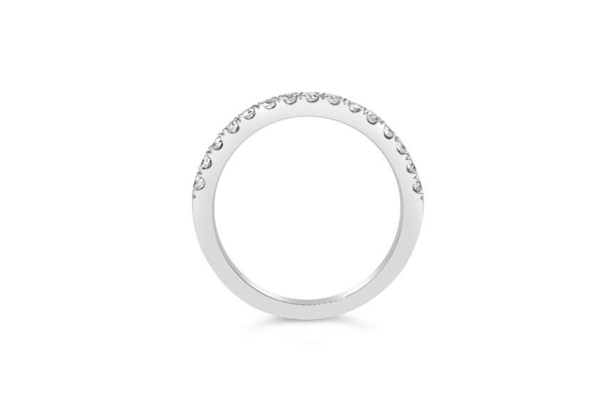 MINI MICRO SET DIAMOND WEDDING BAND RING - Image 2