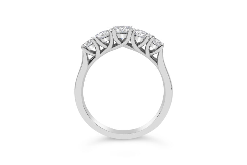 ROUND 5 STONE UNDERWIRE RING - Image 2