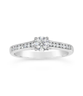 SINGLE STONE CHANNEL SET SHANK RING