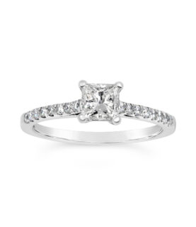PRINCESS CUT MINI MICRO RING