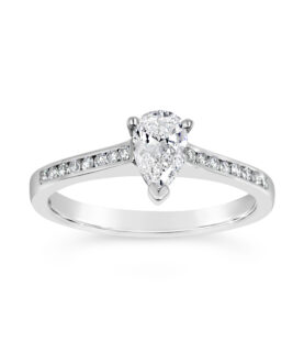 SINGLE STONE CHANNEL SET SHANK RING