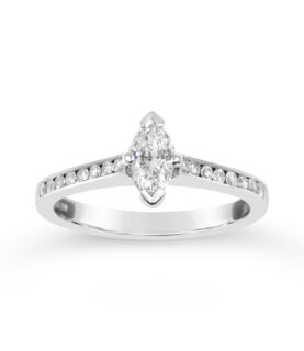SINGLE STONE CHANNEL SET SHANK RING