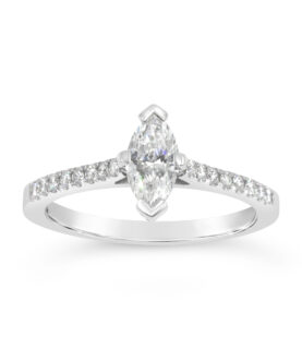 Marquise Cut Single Stone Mini Micro - (WRF)