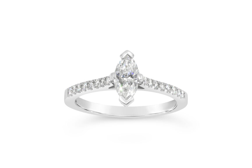 Marquise Cut Single Stone Mini Micro - (WRF)