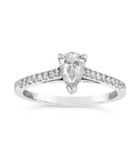 Pear Shape Single Stone Mini Micro