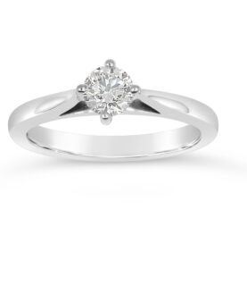 ROUND COMPASS SET SINGLE STONE RING(WRF)