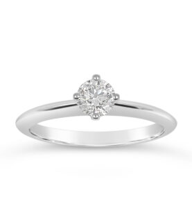 COMPASS SET 4 CLAW SINGLE STONE RING
