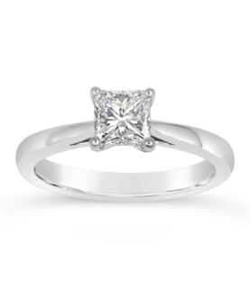Princess Cut Tulip Single Stone