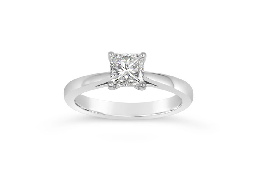 Princess Cut Tulip Single Stone