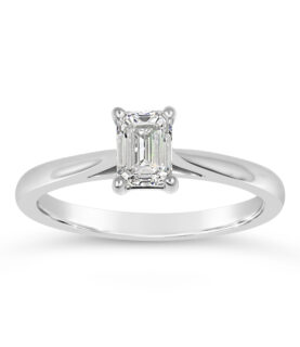 Emerald Cut Single Stone - (WRF)