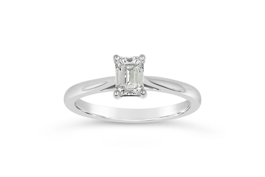 Emerald Cut Single Stone - (WRF)