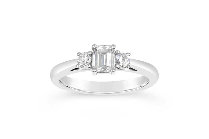 3 STONE ETERNIRTY CUT ROUND RING(WRF)