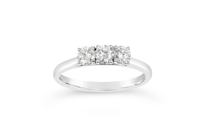 3 STONE HAND WIRE TRILOGY RING - Image 7