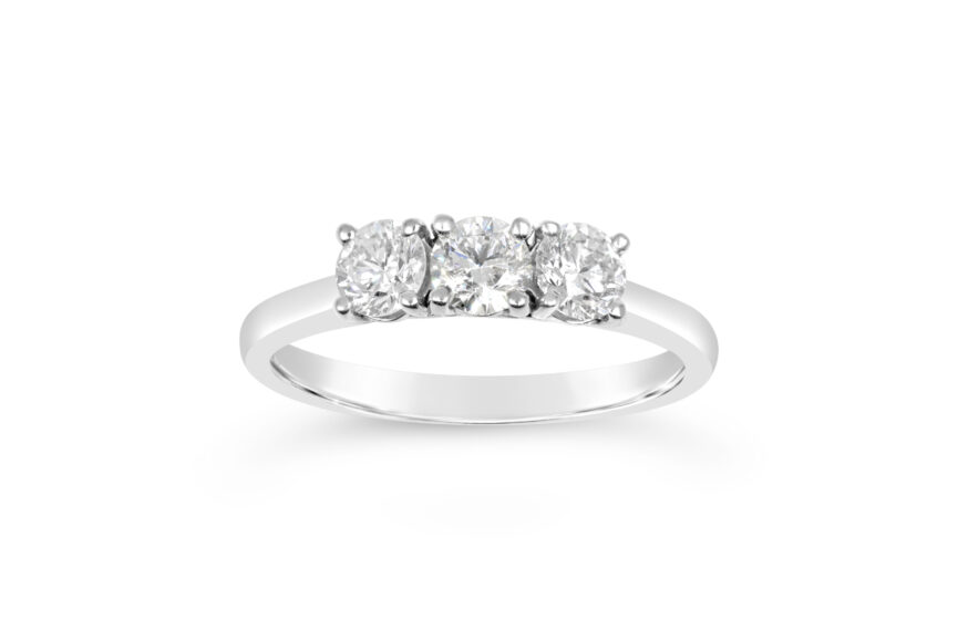 3 STONE HAND WIRE TRILOGY RING - Image 8