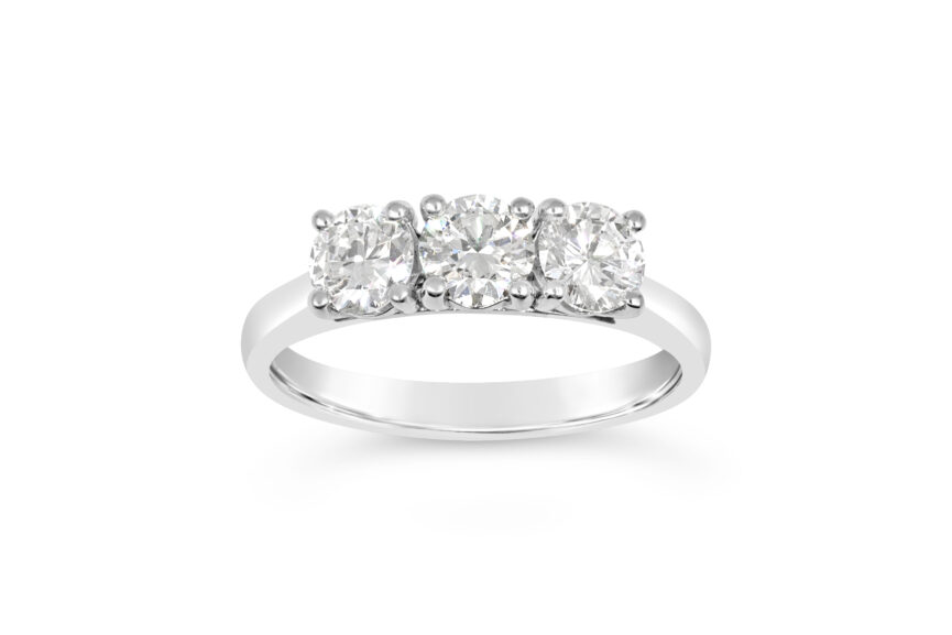 3 STONE HAND WIRE TRILOGY RING