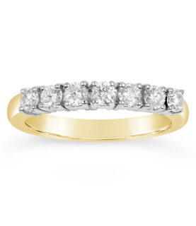 7 STONE 1/2 ETERNITY RING