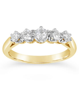 5 STONE CLAW SET RING