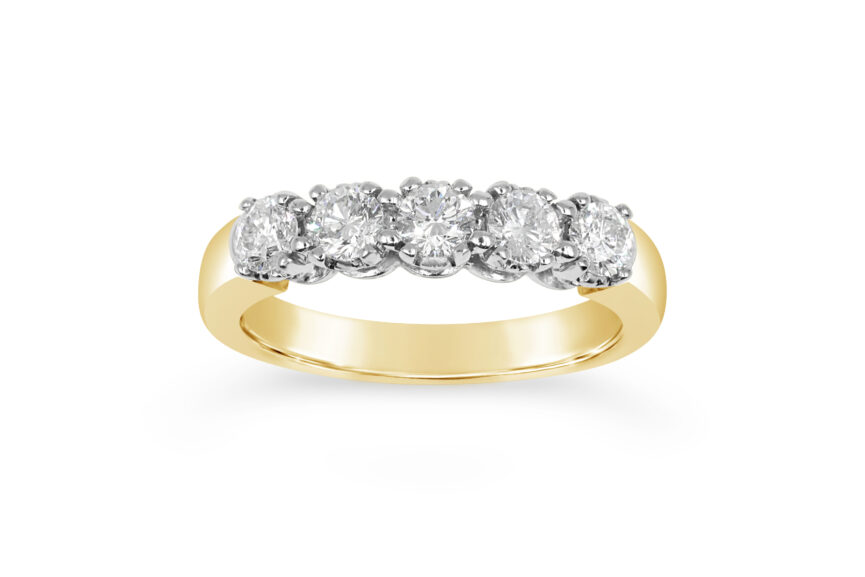 5 STONE 1/2 ETERNITY RING