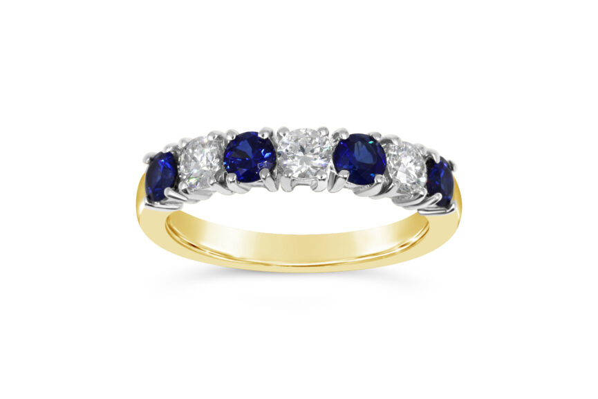 4 RUBY + 3 STONE DIAMOND RING - Image 3