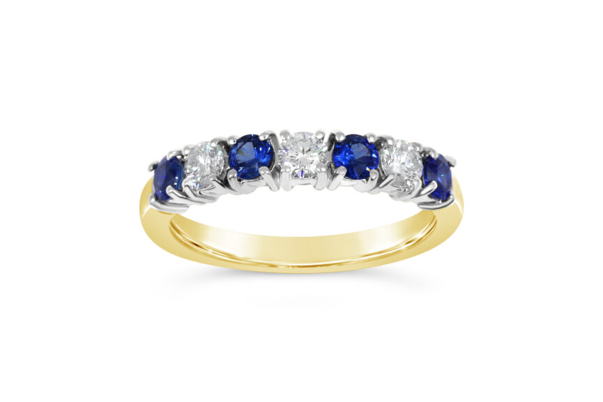 4 RUBY + 3 STONE DIAMOND RING - Image 4