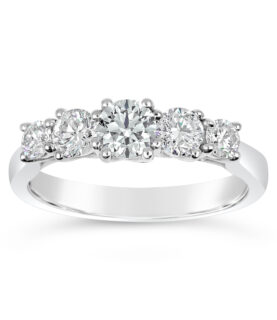 ROUND 5 STONE UNDERWIRE RING