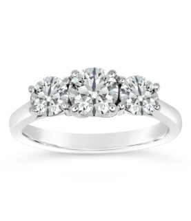 ROUND 3 STONE UNDERWIRED RING