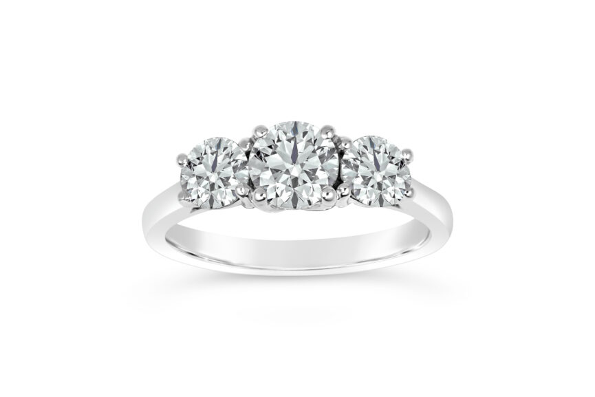 ROUND 3 STONE UNDERWIRED RING