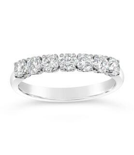 4 CLAW V STYLE 7 STONE RING