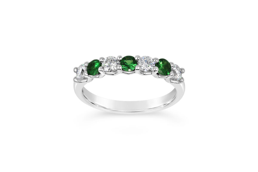 7 STONE V STYLE RING