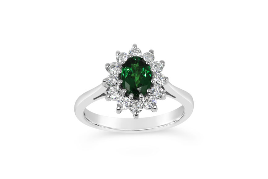 12x1 OVAL CLUSTER RING