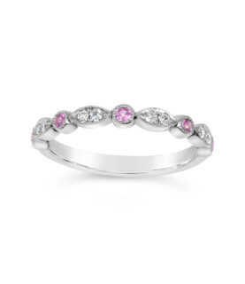 PAVE MILGRAIN WEDDING BAND