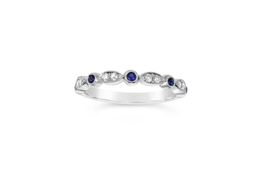 PAVE MILGRAIN WEDDING BAND
