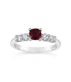 SINGLE STONE RING V STYLE SHOULDERS