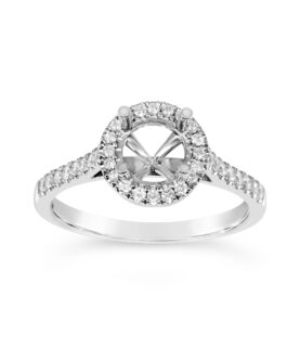 ROUND MICRO HALO/SHOULDERS RING